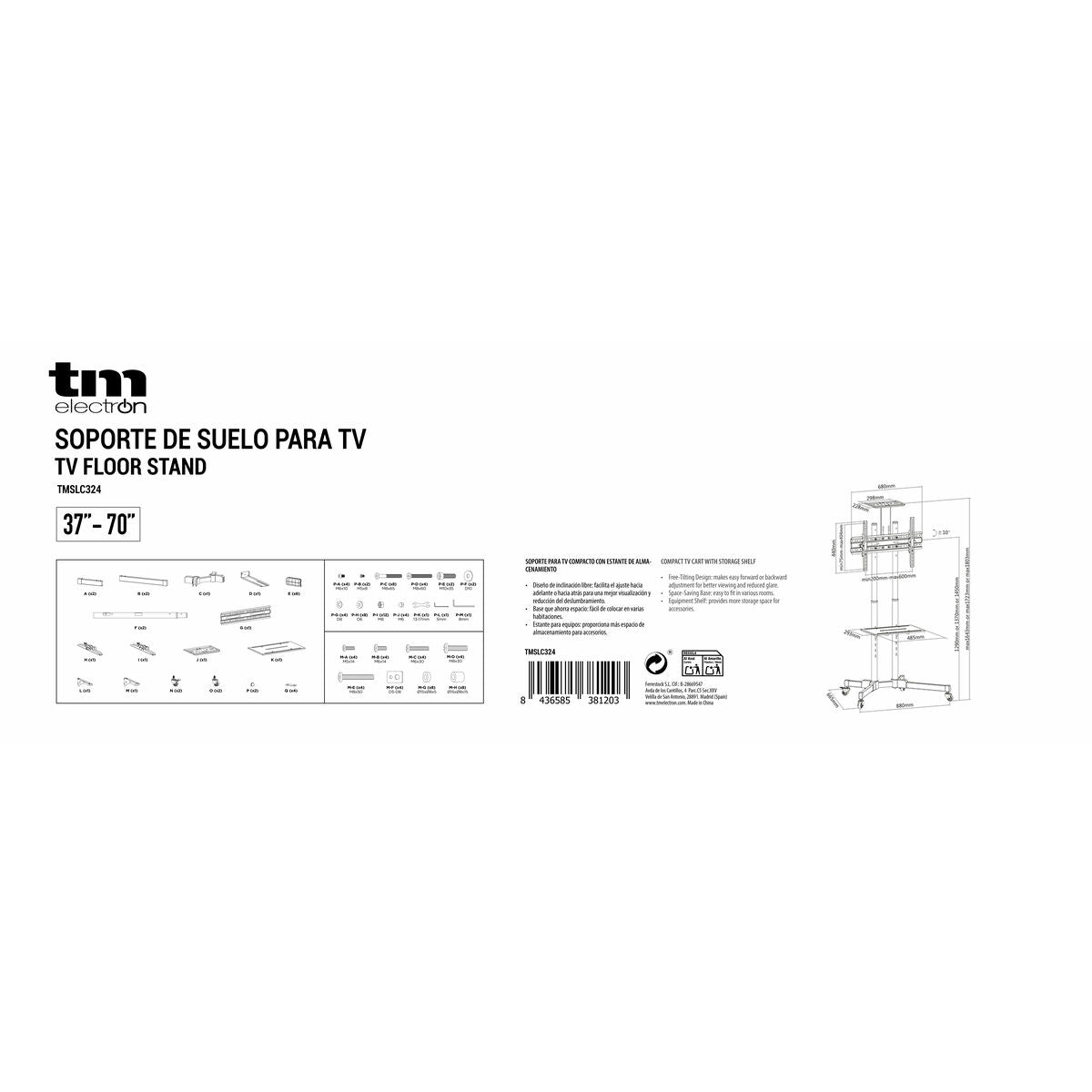 TV Mount TM Electron 37"-70" 50 kg