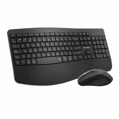 Keyboard and Mouse Subblim SUBKBC-DCOPW2 Black Spanish Qwerty