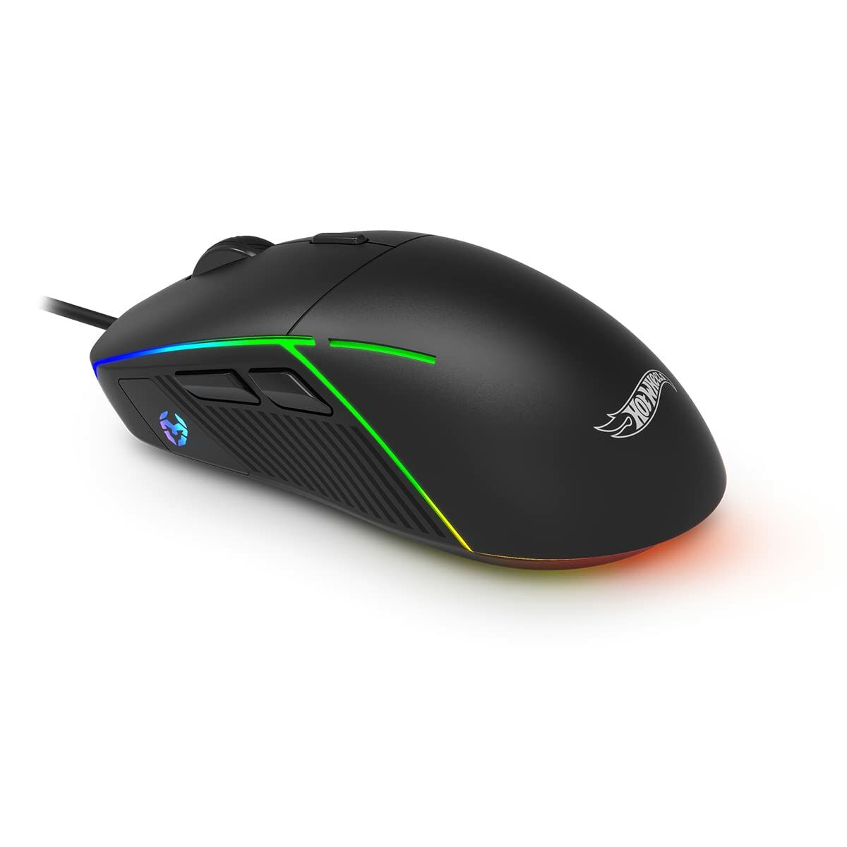 Keyboard with Gaming Mouse Krom HOTWHEELS Spanish Qwerty Blue Black