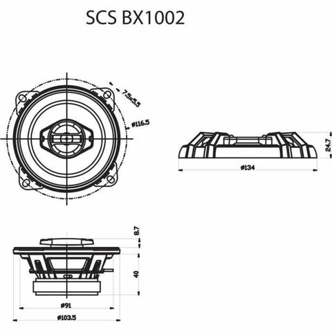 Car Speakers Sencor SCS BX1002 2 Pieces