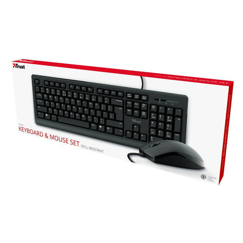 Keyboard and Mouse Trust 23970 Black Qwerty US
