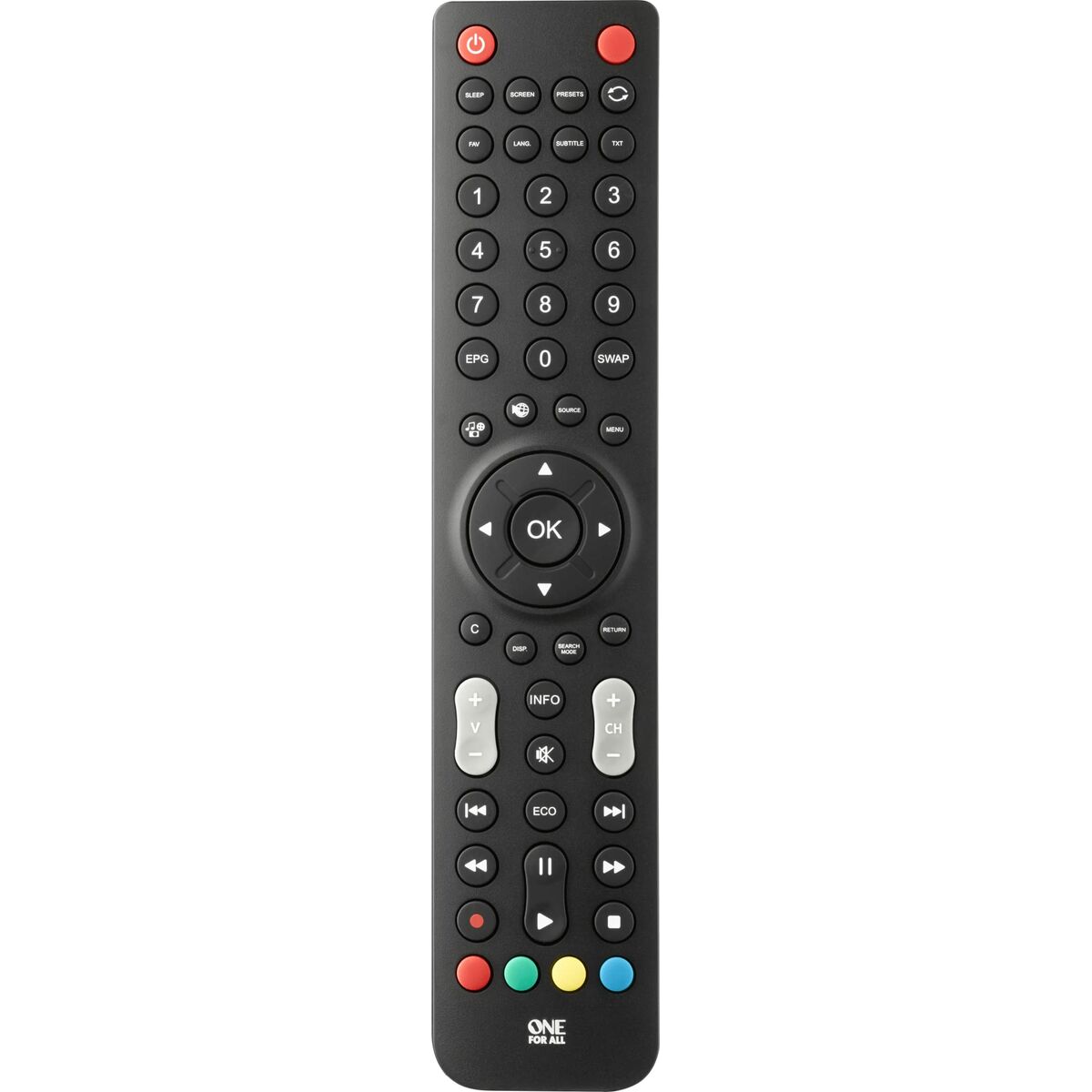 Universal Remote Control One For All Black