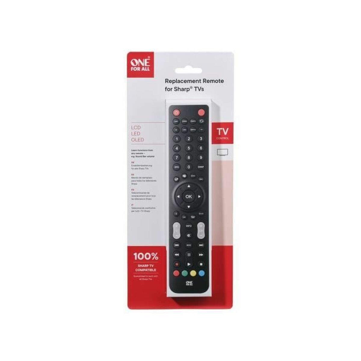 Universal Remote Control One For All Black