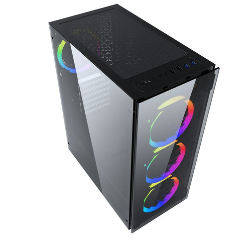 ATX Semi-tower Box GEMBIRD CCC-FC-1500RGB Black