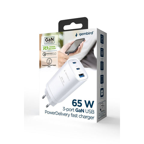 Wall Charger GEMBIRD TA-UC-PDQC65-01-W