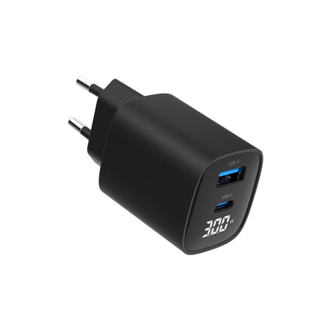 Wall Charger GEMBIRD TA-UC-PDQC30LCD-BK-01 Black 30 W