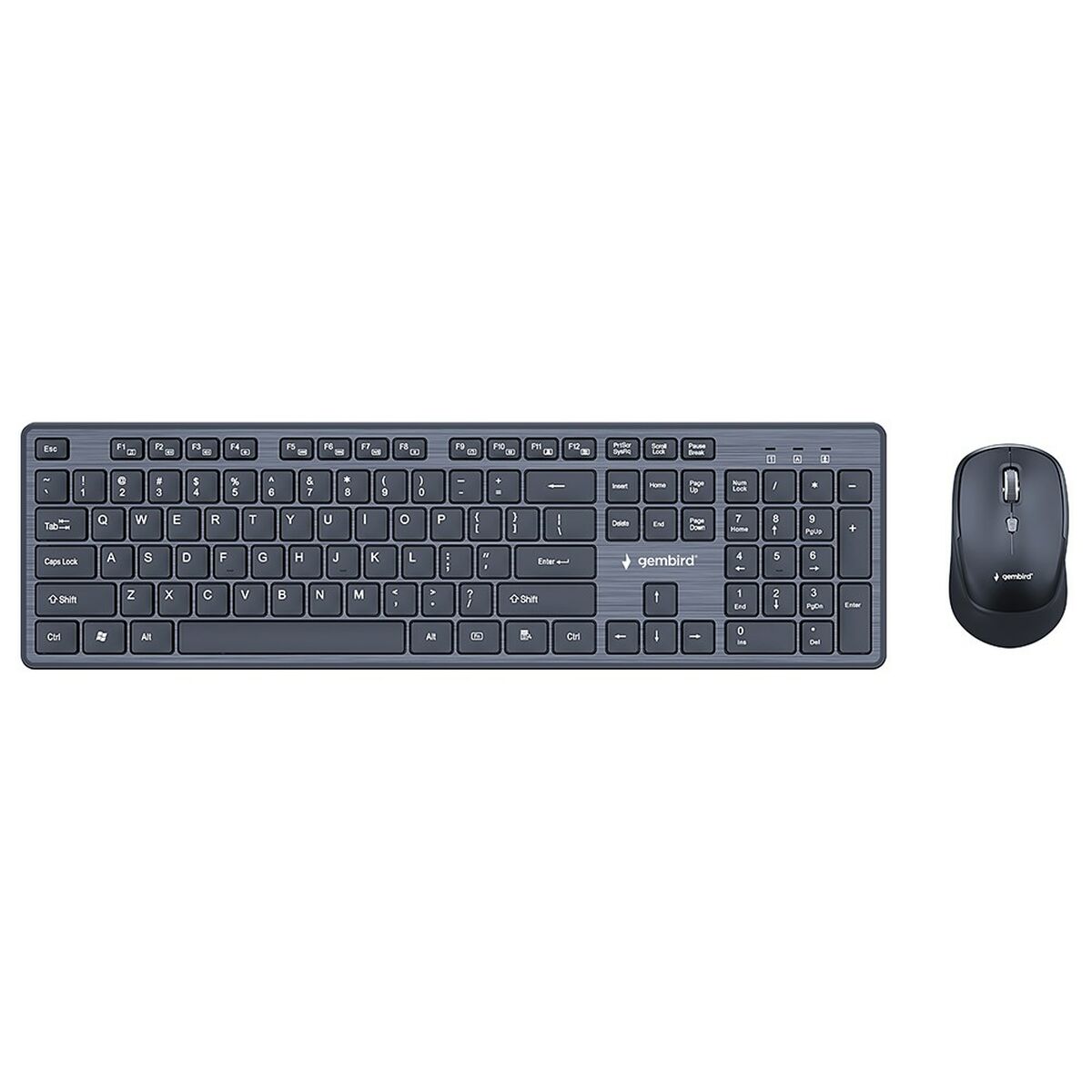 Keyboard and Wireless Mouse GEMBIRD KBS-WCH-04 Black English QWERTY