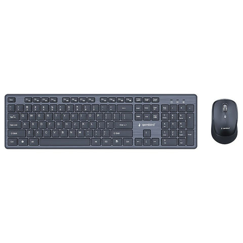 Keyboard and Wireless Mouse GEMBIRD KBS-WCH-04 Black English QWERTY
