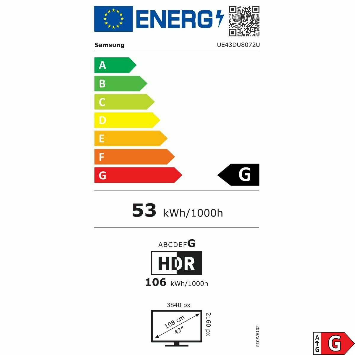 Smart TV Samsung UE43DU8072UXXH 43" 4K Ultra HD LED HDR