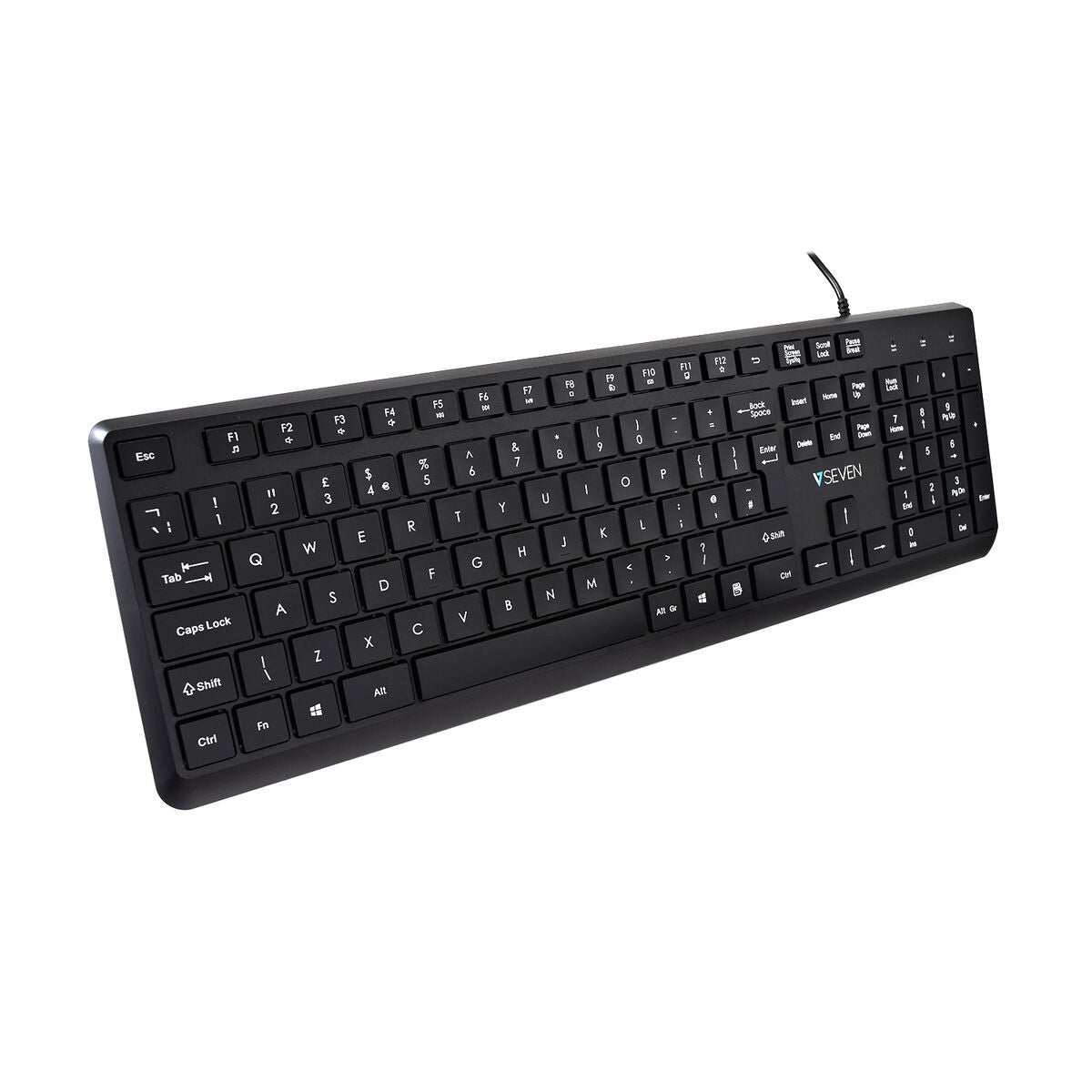 Keyboard V7 KU350UK Black QWERTY Qwerty UK