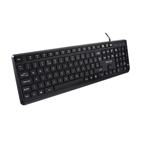 Keyboard V7 KU350UK Black QWERTY Qwerty UK